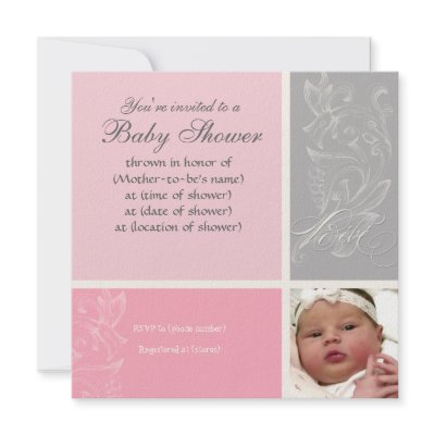 Bébé Modern Swirl n Dot - Baby Girl Shower Invite by AudreyJeanne