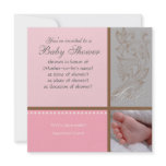 Bébé Modern Swirl n Dot - Baby Girl Shower Invite