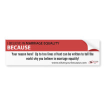 Because Bumper Sticker bumper stickers by whatsyourbecause Because Bumper Sticker bumper stickers