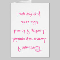 Because I Love - Pink cards