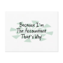 Because I'm the Accountant Postcards