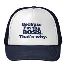 Because I'm the boss, that's why.
