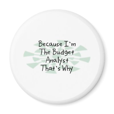 Because I'm the Budget Analyst Fridge Magnets by busybrain