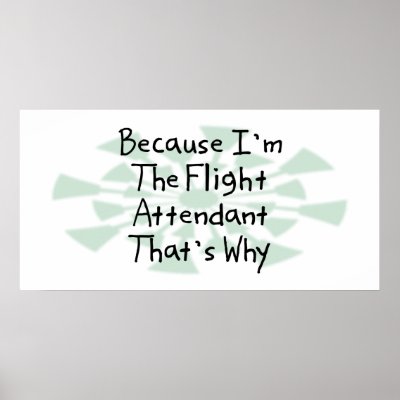 Because I'm the Flight Attendant Posters by busybrain