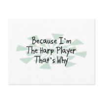 Because I'm the Harp Player postcards by busybrain Because I'm the Harp Player postcards