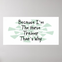 Because I'm the Horse Trainer Poster