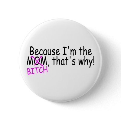 Because Im The Mom Btich Thats Why Pin by TeeZazzle