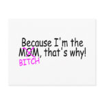 Because Im The Mom Btich Thats Why Post Card