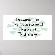 Because I'm the Occupational Therapist Poster