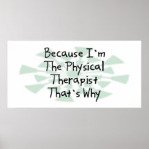 Because I'm the Physical Therapist Print