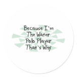 Because I'm the Water Polo Player stickers