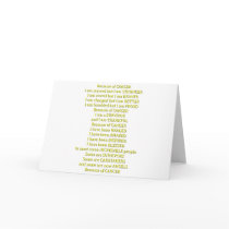 Because of Cancer Greeting Cards