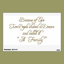 Because of Love Wisdom Wall Decal wall decals