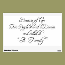 Because of Love Wisdom Wall Decal wall decals