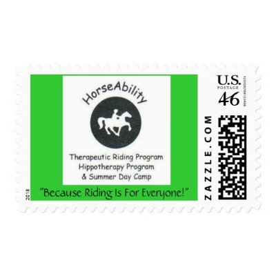 "Because Riding Is For Everyone!" Postage Stamp by HorseAbility