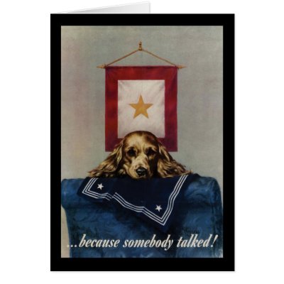 Because Somebody Talked Greeting Cards by Vintage_Mall