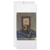Because Somebody Talked Vintage War Graphic Custom Rack Card