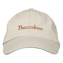 Beccaboo embroidered hats by TheNicknameStore Beccaboo embroidered hats