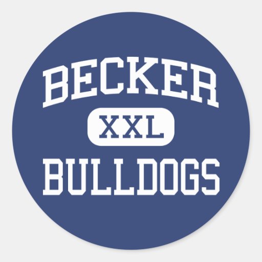 Becker Bulldogs High School Becker Minnesota Classic Round Sticker Zazzle