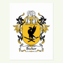 Becker Family Crest Postcard