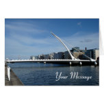 Beckett Bridge Over Dublin Ireland River Card