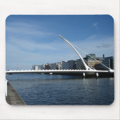 Beckett Bridge Over Dublin Ireland River mousepad