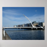Beckett Bridge Over Dublin Ireland River Poster