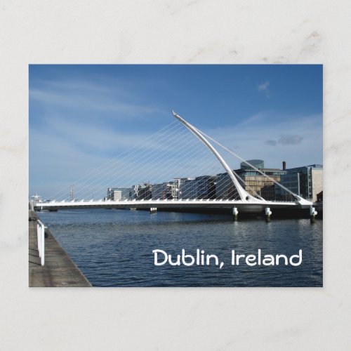 Beckett Bridge Over Dublin River postcard