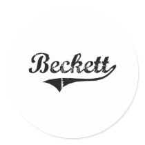 Beckett Classic Style Name Round Sticker