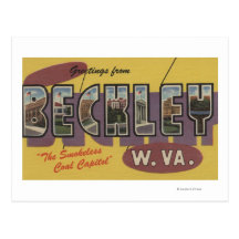 Beckley, West Virginia - Large Letter Scenes Post Card