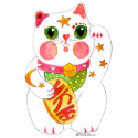 Beckoning Cat Maneki Neko t-shirts by Whimzicals Beckoning Cat Maneki Neko t-shirts