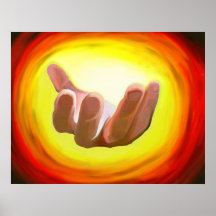 Beckoning Hand Poster