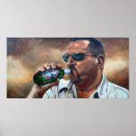 Beck's Man drinking beer Poster