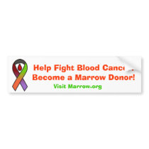 Become a Marrow Donor Bumper Sticker bumper stickers by Bloodrelated Become a Marrow Donor Bumper Sticker bumper stickers