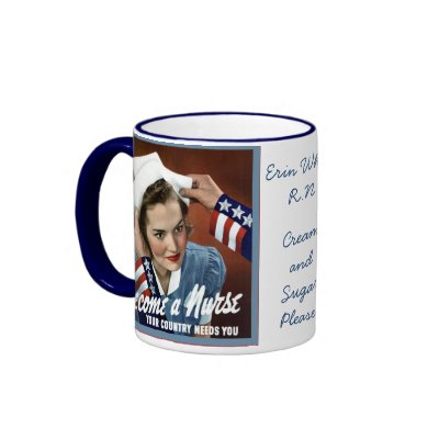 Become A Nurse ~ Personalized Vintage Nurse Coffee Mug by VintageFactory