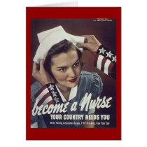 Become A Nurse Recuriting Poster Card