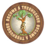 Become a Treehugger Round Stickers