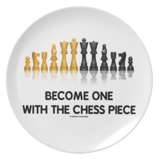 Become One With The Chess Piece (Reflective Chess) Party Plates