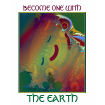 "BECOME ONE WITH THE EARTH" - Framed - 2 t-shirts by RobbieY "BECOME ONE WITH THE EARTH" - Framed - 2 t-shirts