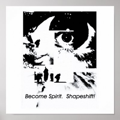 Become Spirit.  Shapeshift! Print by annie_debauch