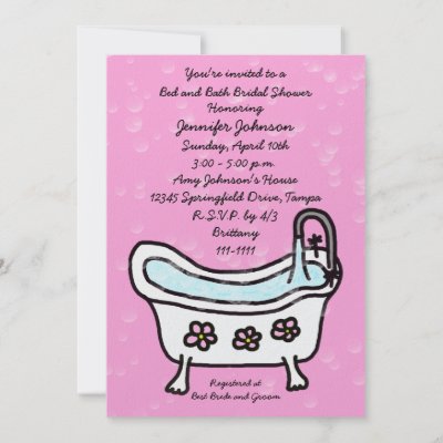 Bath  Shower Design on Bed And Bath Bridal Shower Invitation    Bubbles By Henishouseofpaper