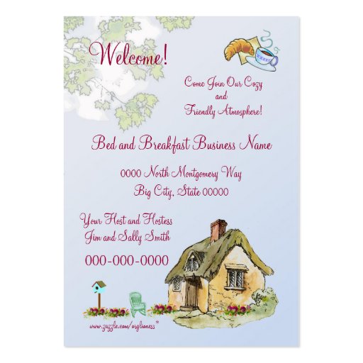 Bed and Breakfast Business Card (Or?) (front side)