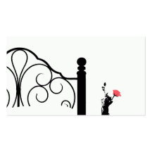 Bed & Breakfast Business Card Pink Rose