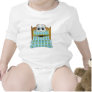 Bed Cartoon Blue and Gold Tshirt