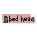 bed head bumpersticker. by kitskids bed head bumpersticker.