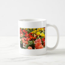 Bed of flowers Red flowers Mug
