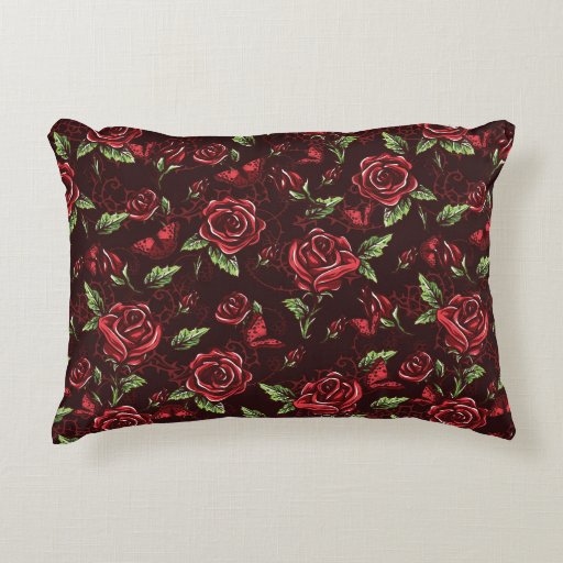Bed of Roses Decorative Pillow Zazzle