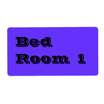 Bed Room 1 Moving Labels in Blue