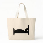 bed sleeping icon tote bags