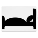 bed sleeping icon greeting card